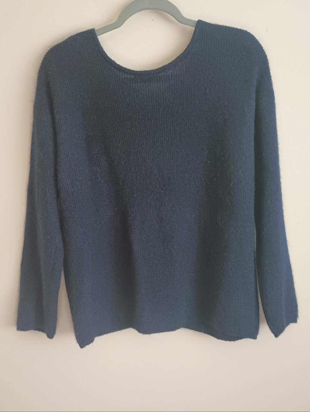 Sézane Gaspard Cardigan Mohair Alpaca Sweater in Navy - Picture 2 of 6